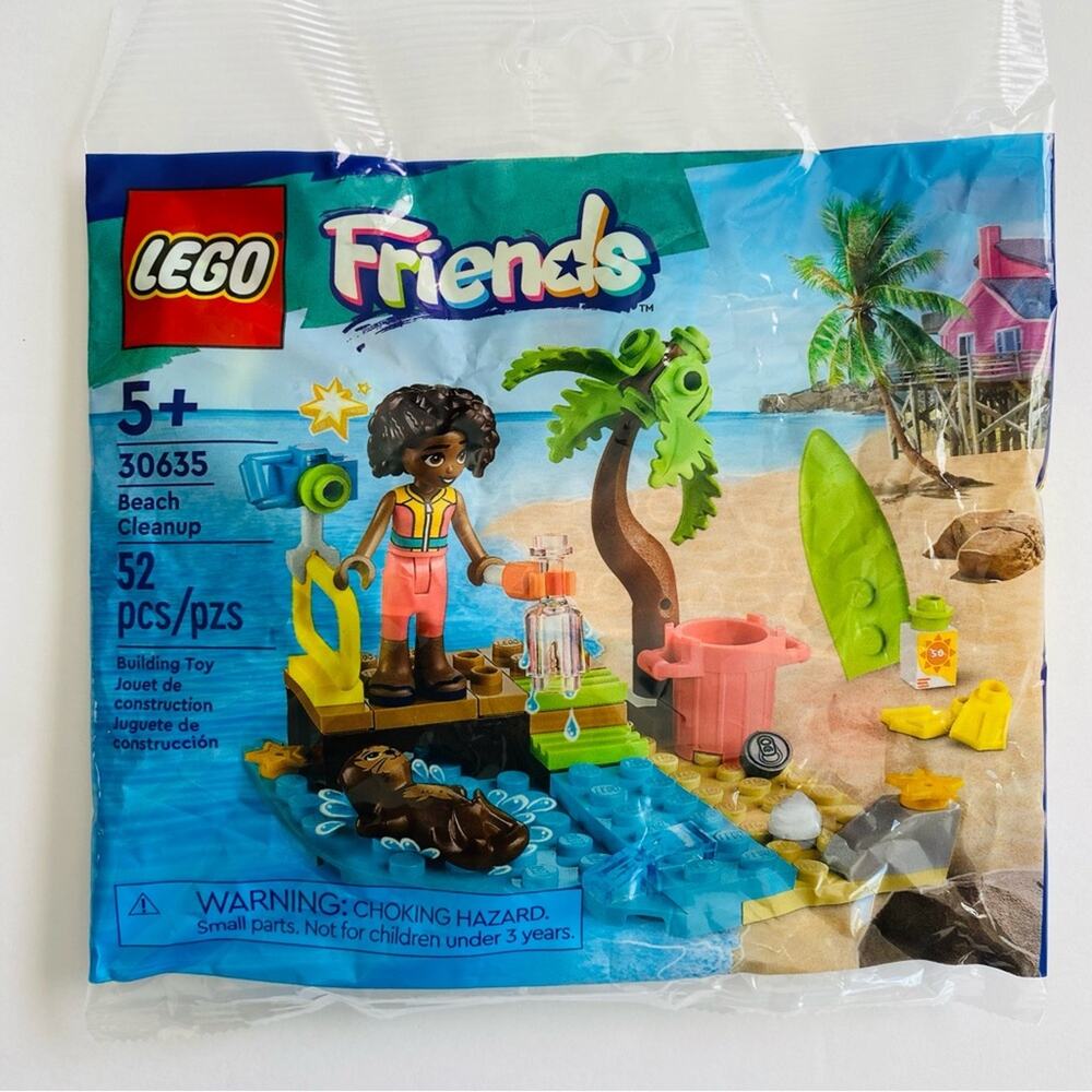 Lego | Friends Beach Clean Up NWT 52 Pieces Set 30635